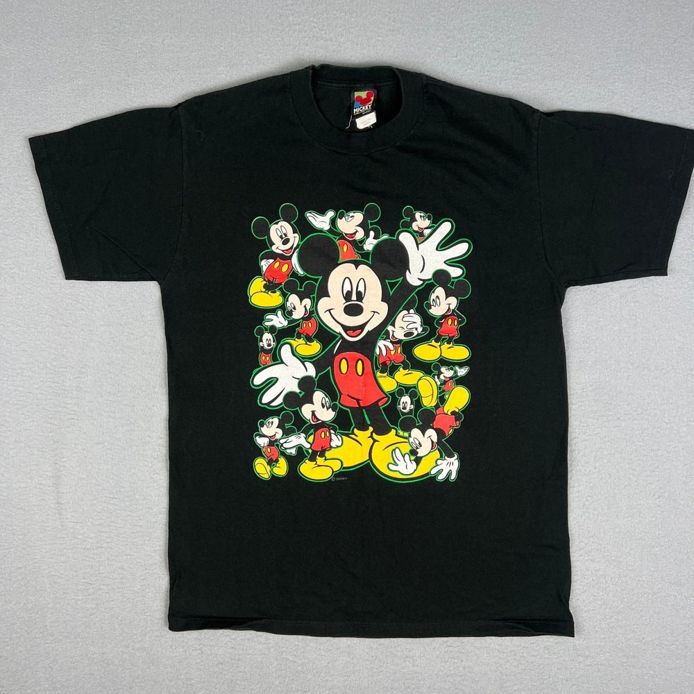VTG Mickey Mouse T Shirt Fits Medium 1990s Mickey‎ Unlimited Waving Graphic USA